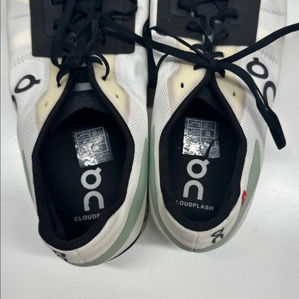 On Clouds Running Sneakers Shoes Lace Up Athletic Sneaker White Green Men's 12.5 - Picture 6 of 9